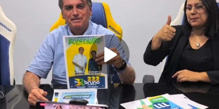 Em live nas redes, Bolsonaro pede votos para Nilvan e Bruno Roberto