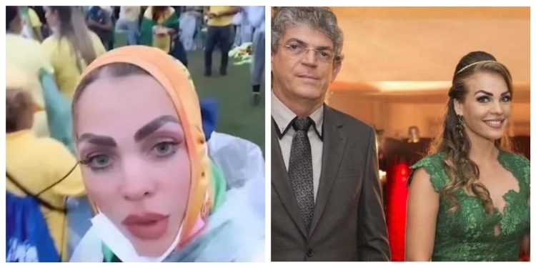 Ex-esposa de Ricardo Coutinho participa de atos terroristas em Brasília e leva filho do ex-casal