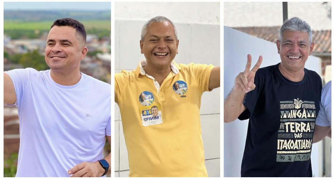 Em Santa Rita, primeiros números para 2024 apontam Pedrito em primeiro, seguido por Dr. Juca e Major Neto; confira