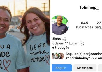 Marido de Luciene Gomes remove menções sobre Bayeux no Instagram e se “muda” para JP