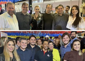 Bruno e Daniella dividem protagonismo político durante segundo dia do São João de CG