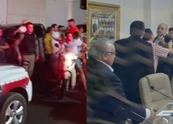Descontrolado, presidente da Câmara de São Bento tenta expulsar vereador de sessão