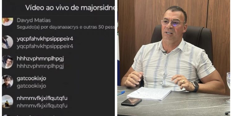 Live do prefeito de Sapé chama a atenção pela quantidade de seguidores fakes; assista