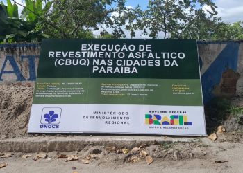 DNOCS determina a paralisação de asfalto em Mamanguape até regularização de documentação com a Prefeitura