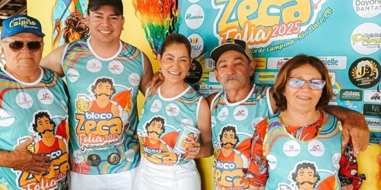 Danielle do Vale fortalece bases políticas durante Carnaval e prestigia tradicional bloco Zeca Folia, em Rio Tinto