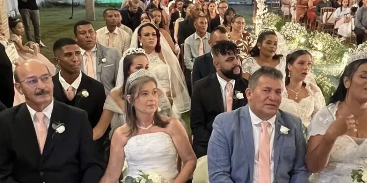Emoção e amor no ar: 20 casais dizem “sim” no 3º Casamento Comunitário de Lucena