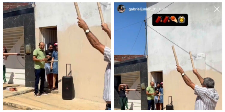 Prefeito cassado comemora cassação de seis vereadores aliados com fogos de artifício, na Paraíba