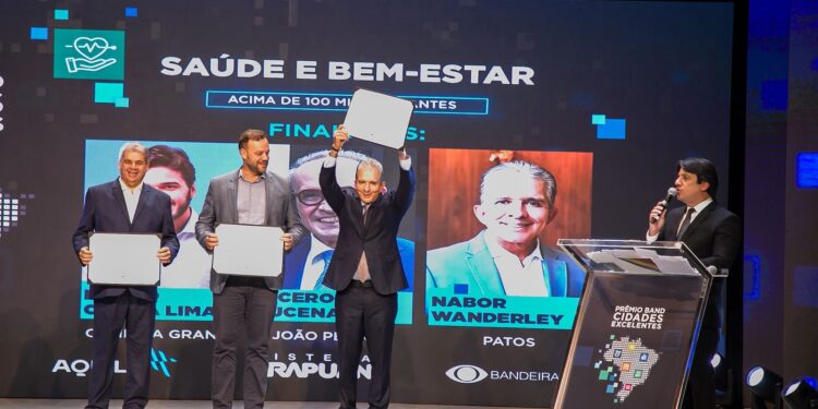 Patos é destaque no Prêmio Band Cidades Excelentes com primeiros lugares em Saúde e Bem-Estar e Educação