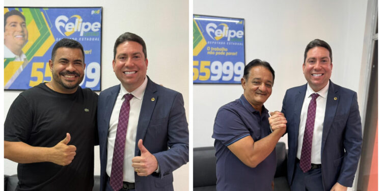 Felipe Leitão amplia base política em Santa Rita e fecha com ex-vereador e suplente