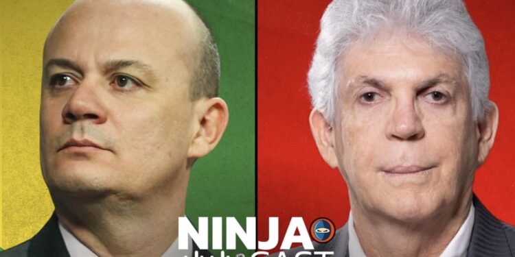 Direita x esquerda: Cabo Gilberto e Ricardo Coutinho ficam frente a frente em debate ao vivo no NinjaCast, nesta sexta-feira