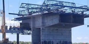 Consórcio confirma morte de trabalhador após acidente na Ponte do Futuro; estrutura não foi atingida
