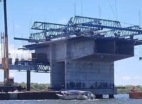 Consórcio confirma morte de trabalhador após acidente na Ponte do Futuro; estrutura não foi atingida
